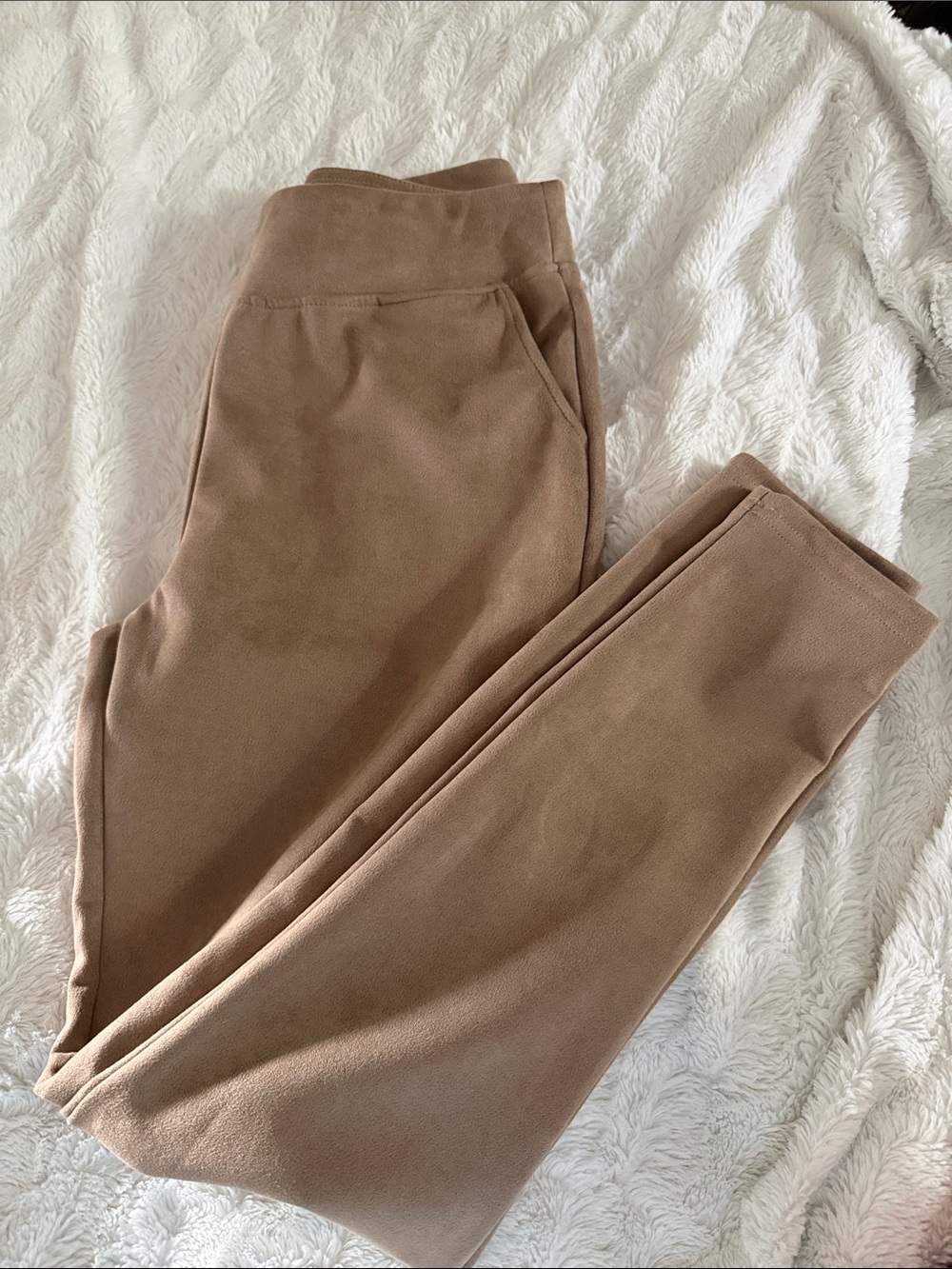 a new day Tan Pull-On velvet feel Pants